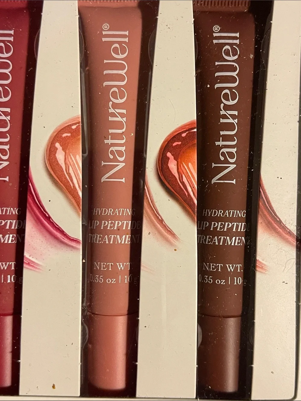 NatureWell Hydrating Lip Peptide Treatment - Pink, Red, Peach, Cocoa